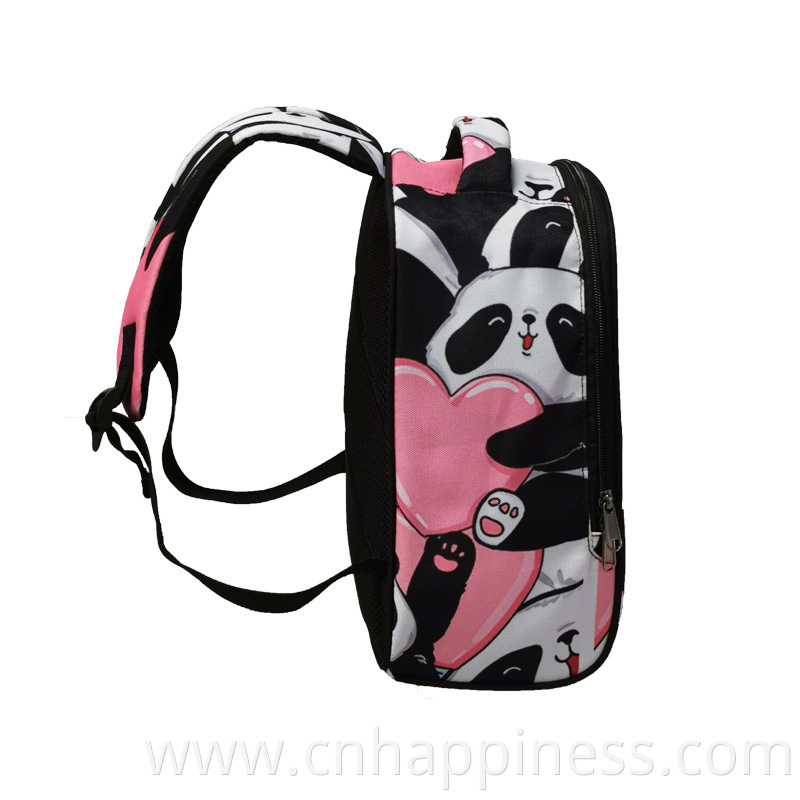 Custom all over print backpacks girl waterproof school bags panda backpack for toddlers and children